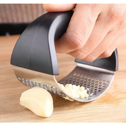 espremedor Amassador Triturador De Alho Inox Manual Cozinha-DGDG