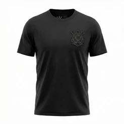 Camisa Corinthians Masculina Oficial Licenciada Brasão Bordado Dry Fit Confortável Respirável