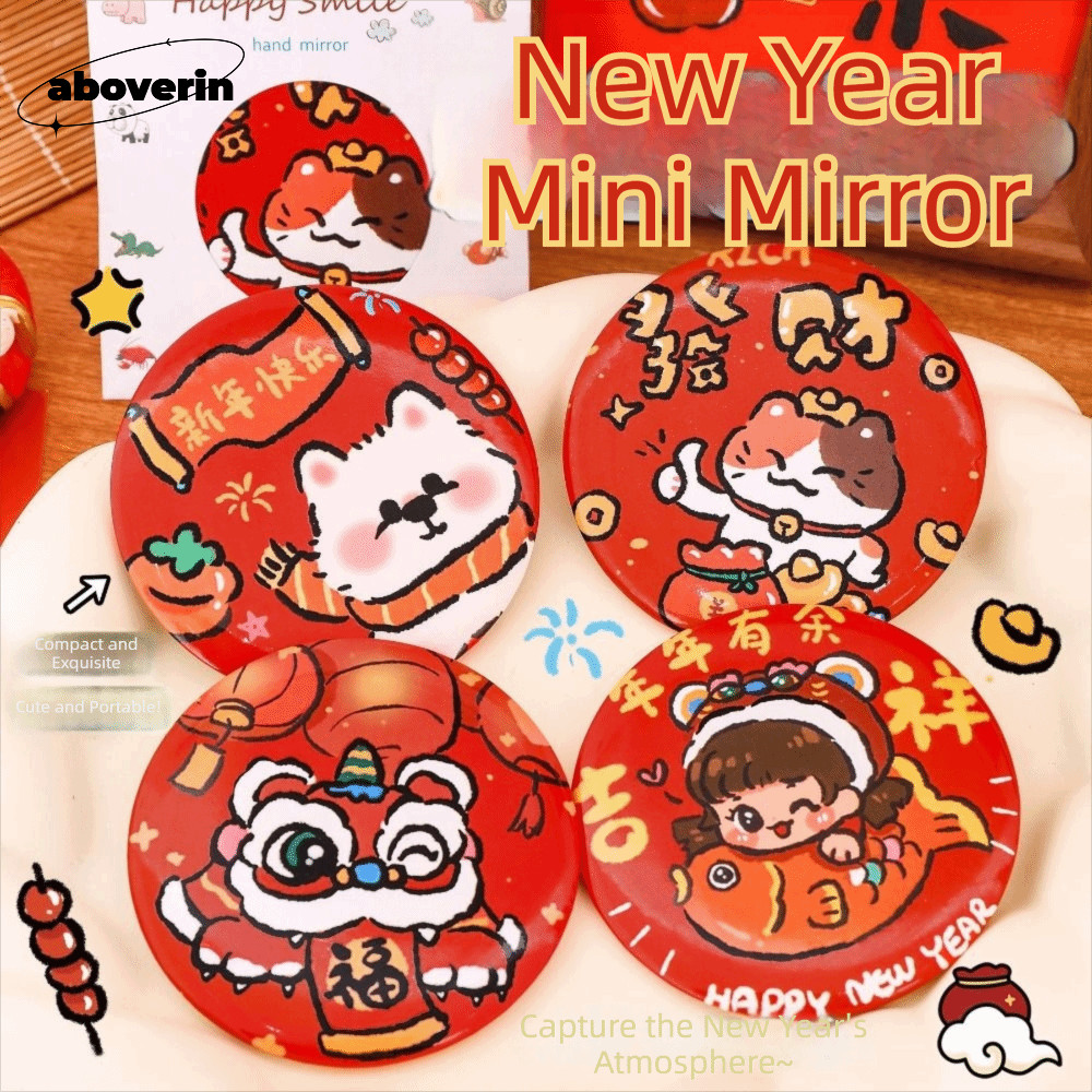 Espelho De Festival De Primavera De Desenho Animado Acimarin , Maquiagem De Bolso Fácil De Transportar , Mini Portátil em Oferta na Shopee