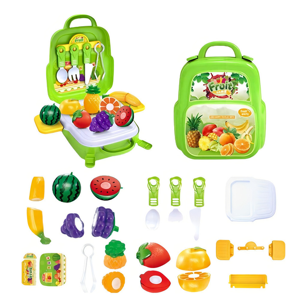 Maleta De Frutas 3 Em 1 Didática Infantil Brinquedos