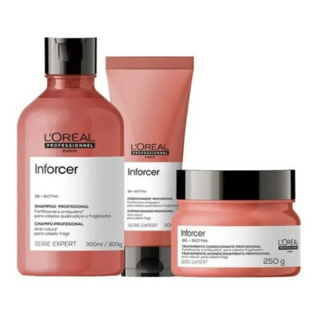LOréal Profissional Kit Inforcer Shampoo 300ml + Condicionador 200ml + Máscara 250g
