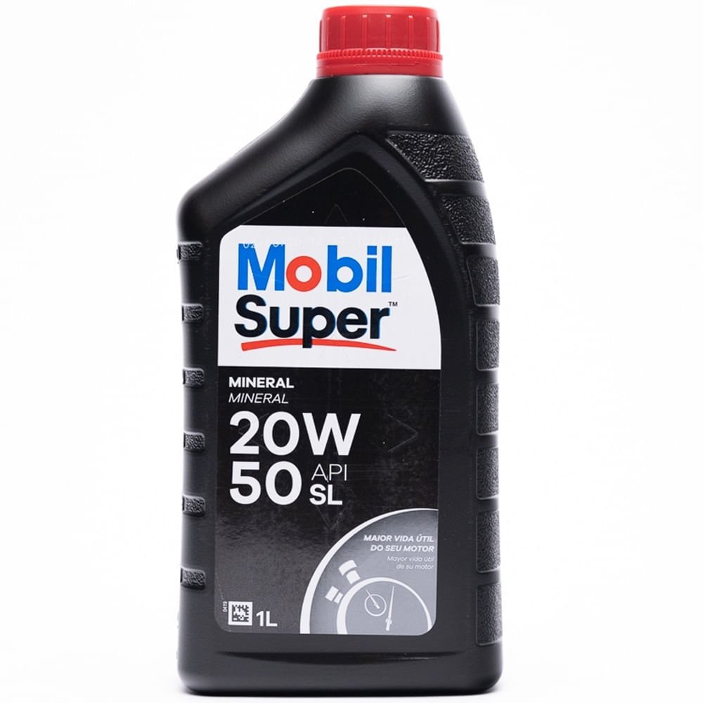 Óleo Lubrificante do Motor Mobil Super API SL 20W50 Mineral 1L em Oferta na Shopee