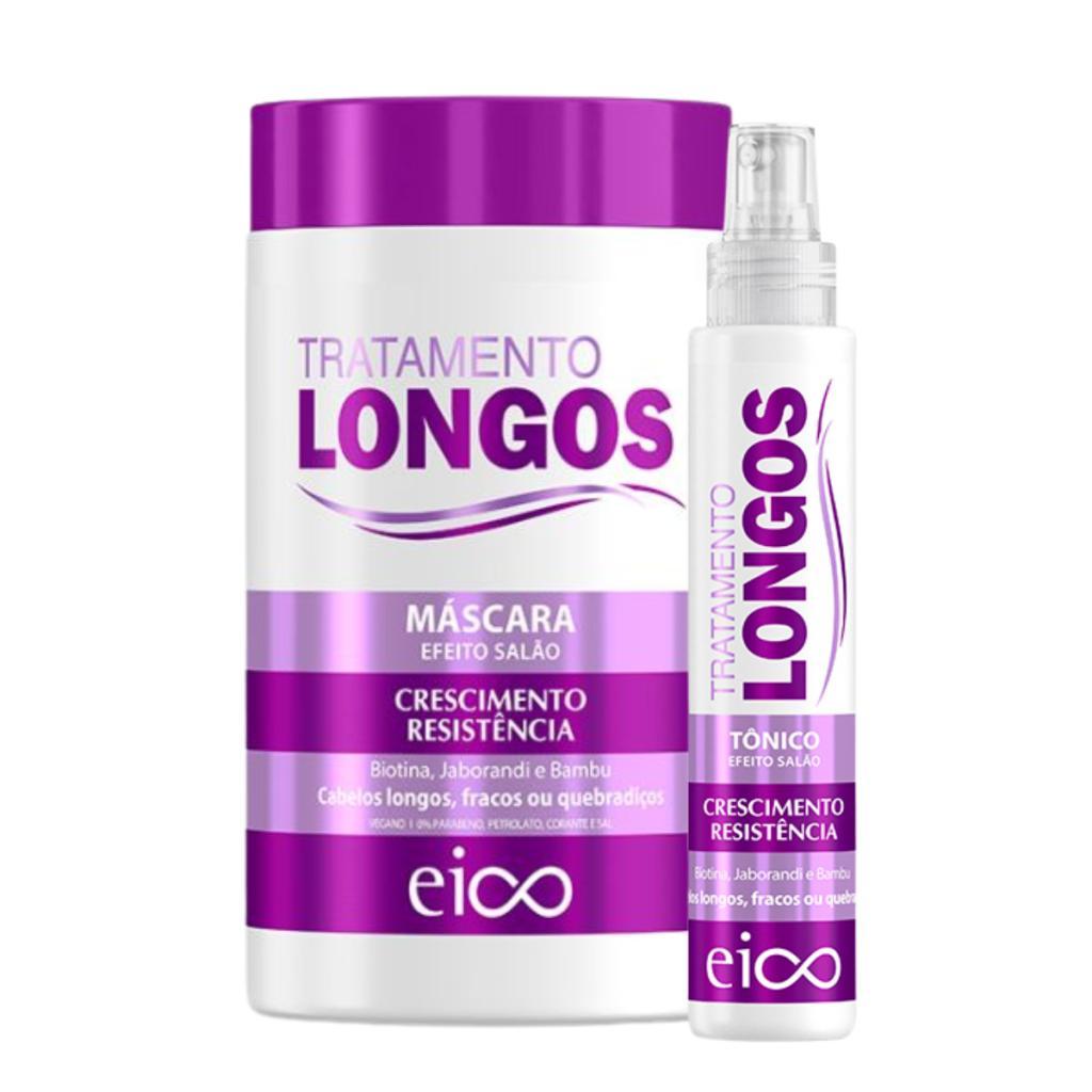 Eico Kit Cabelos Longos Tônico 120ml Máscara Crescimento Resistência 1kg em Oferta na Shopee