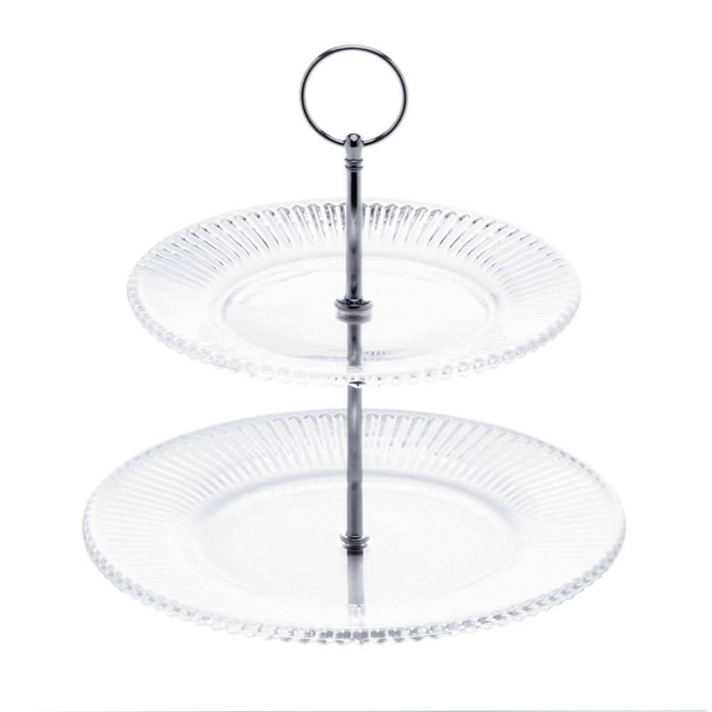 Porta Doces 2 Andares Lyor Renaissance de Cristal 22,5cm em Oferta na Shopee