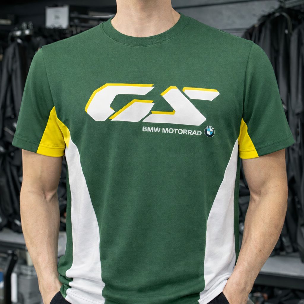 Camisa Masculina Allboy Bmw GS Motorrad Verde Musgo Esportiva Moto