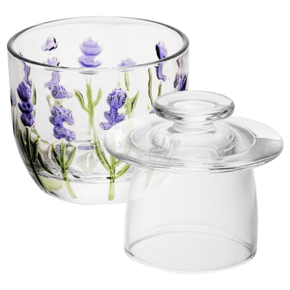 Manteigueira Francesa Lyor Lavanda Hand Painting Cristal em Oferta na Shopee