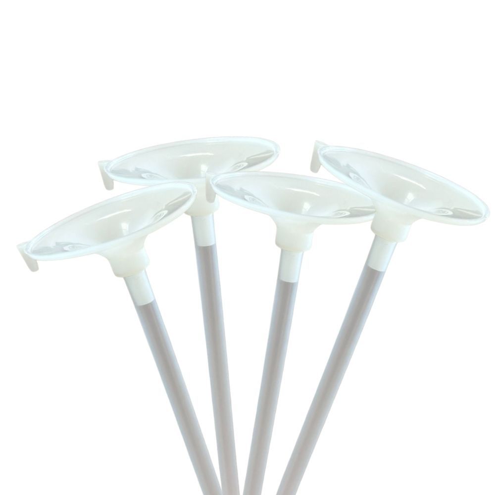 Suporte Para Balões Magic Click com 10 Hastes - Branco - 30cm - 10 unidades - Rizzo