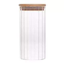 Porta Mantimento Wolff Tampa Bambu Canelado 400ml Vidro