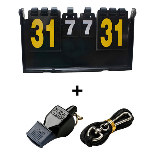Kit Penta Apito e Placar De Pontos C/ Cordão E Impermeável esportes