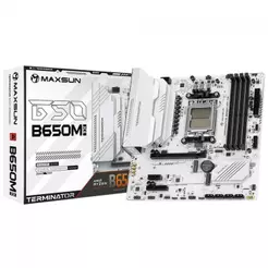Placa Mãe Maxsun Terminator B650M WiFi ICE, Chipset B650, AMD AM5, mATX, DDR5