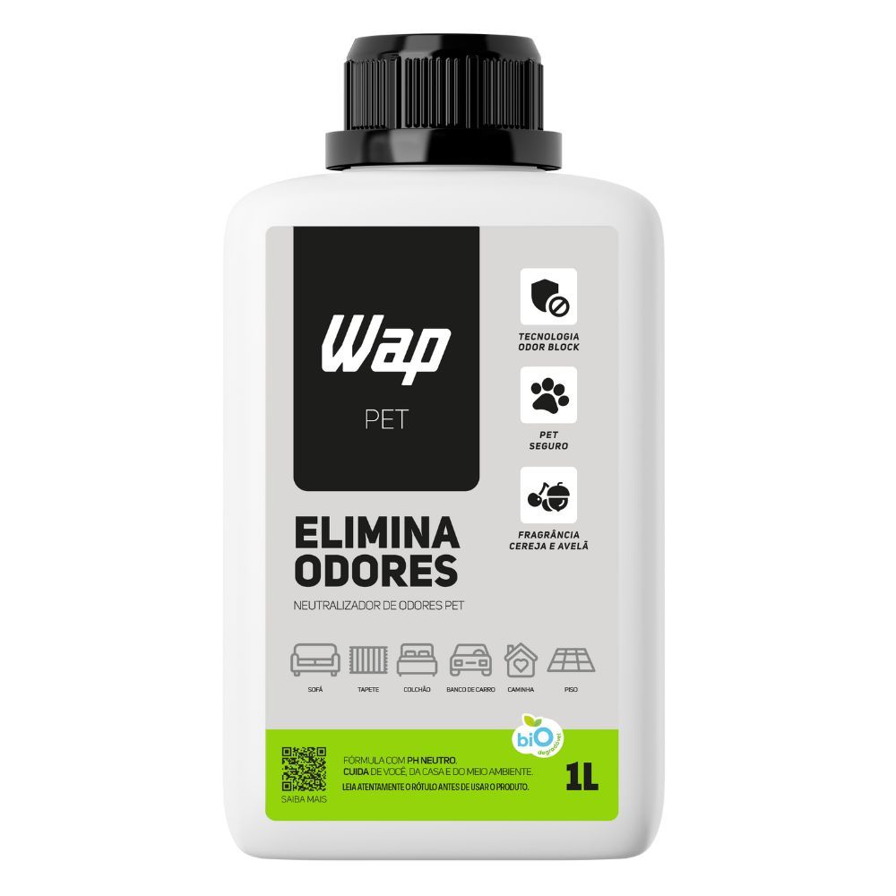 Elimina Odores com Odor Block: ideal para pets, limpa e perfuma com segurança total 1 litro - Wap