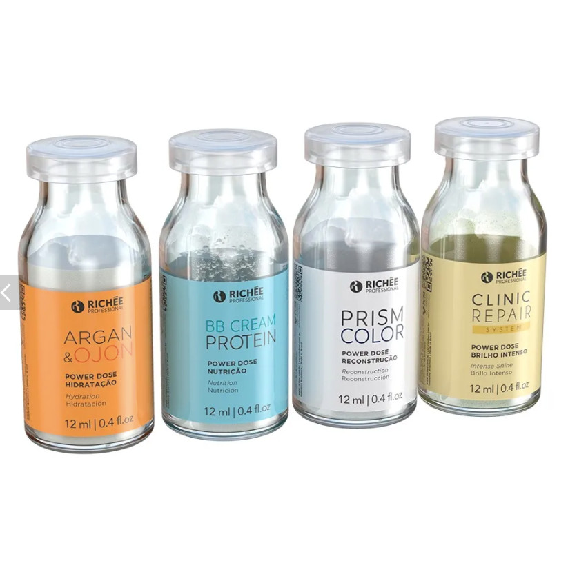 Richée Ampola Power Dose - Kit Cronograma Capilar (4x12ml) em Oferta na Shopee