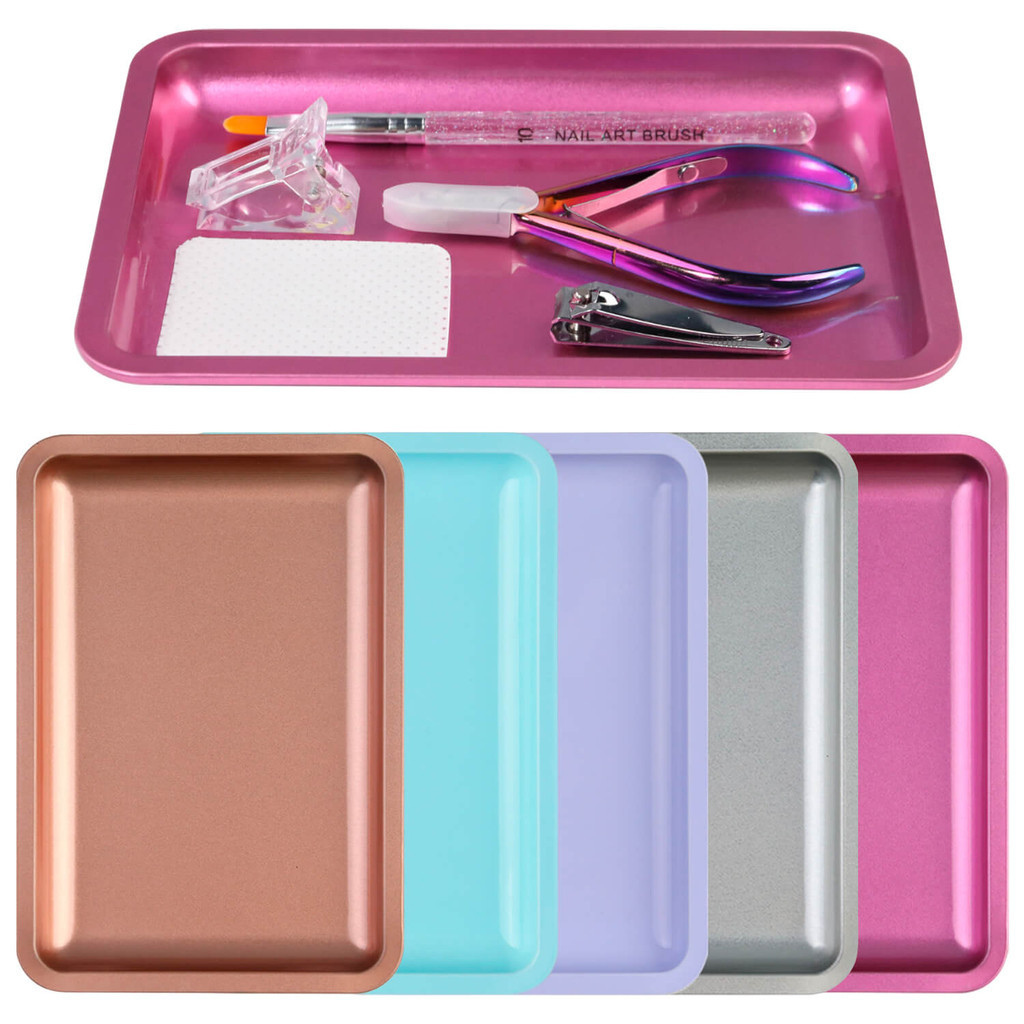 Bandeja Cuba-Rim Aço Inox Retangular Multiuso 12.5x17.9cm Cores