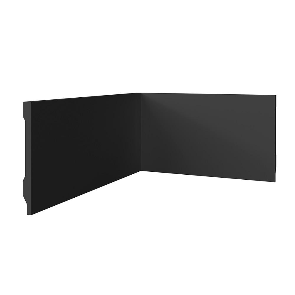 Rodapé Modaza Poliestireno Liso Preto 15 x 285 cm em Oferta na Shopee