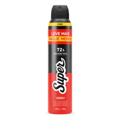 Desodorante Super Energy 72h Aerossol Antitranspirante 250ml