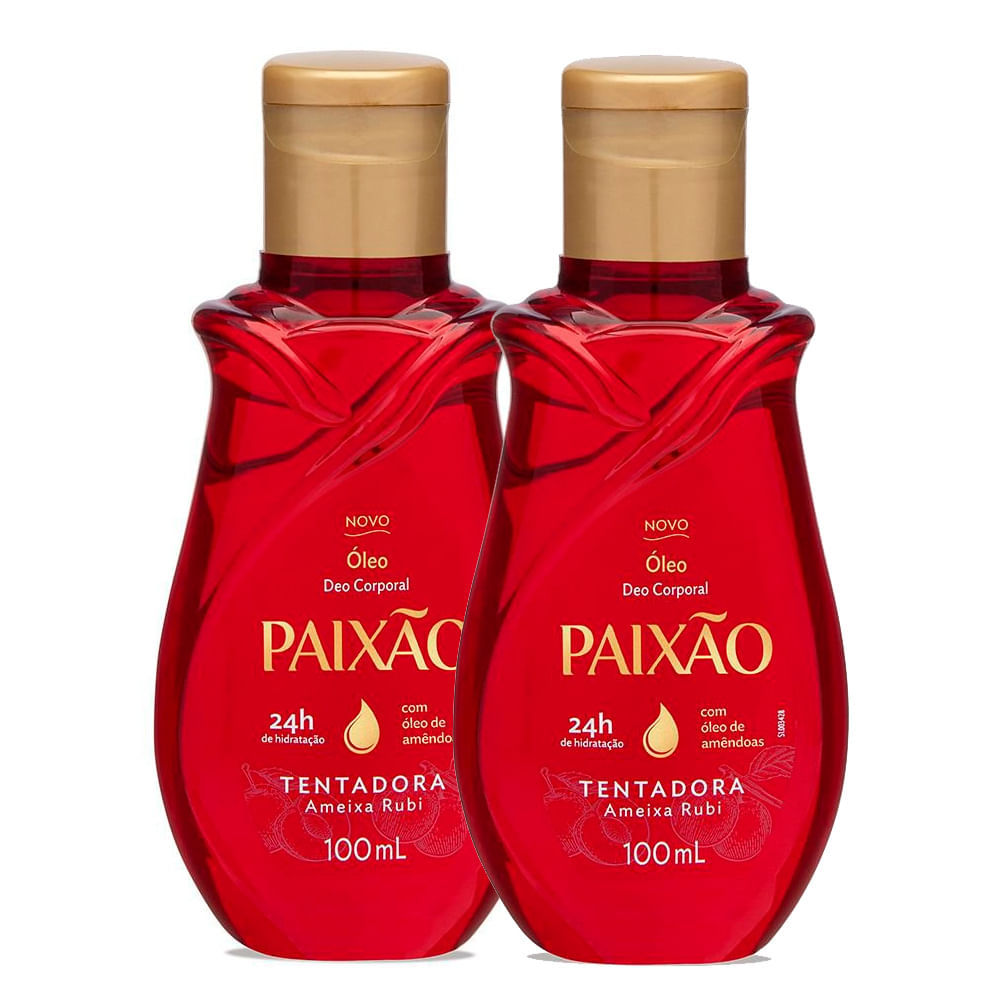 Kit 2 Óleo Corporal de Amêndoas Paixão Tentadora Ação Desodorante 100ml em Oferta na Shopee