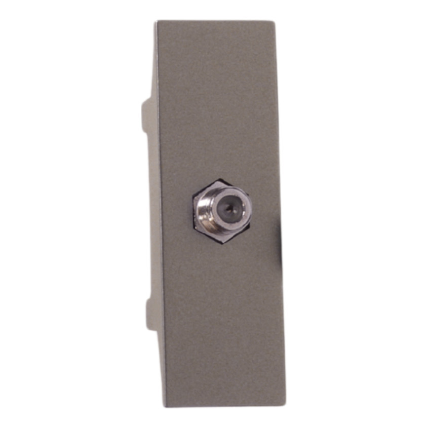 Tomada De Antena Modular 72mm X 24mm Cinza