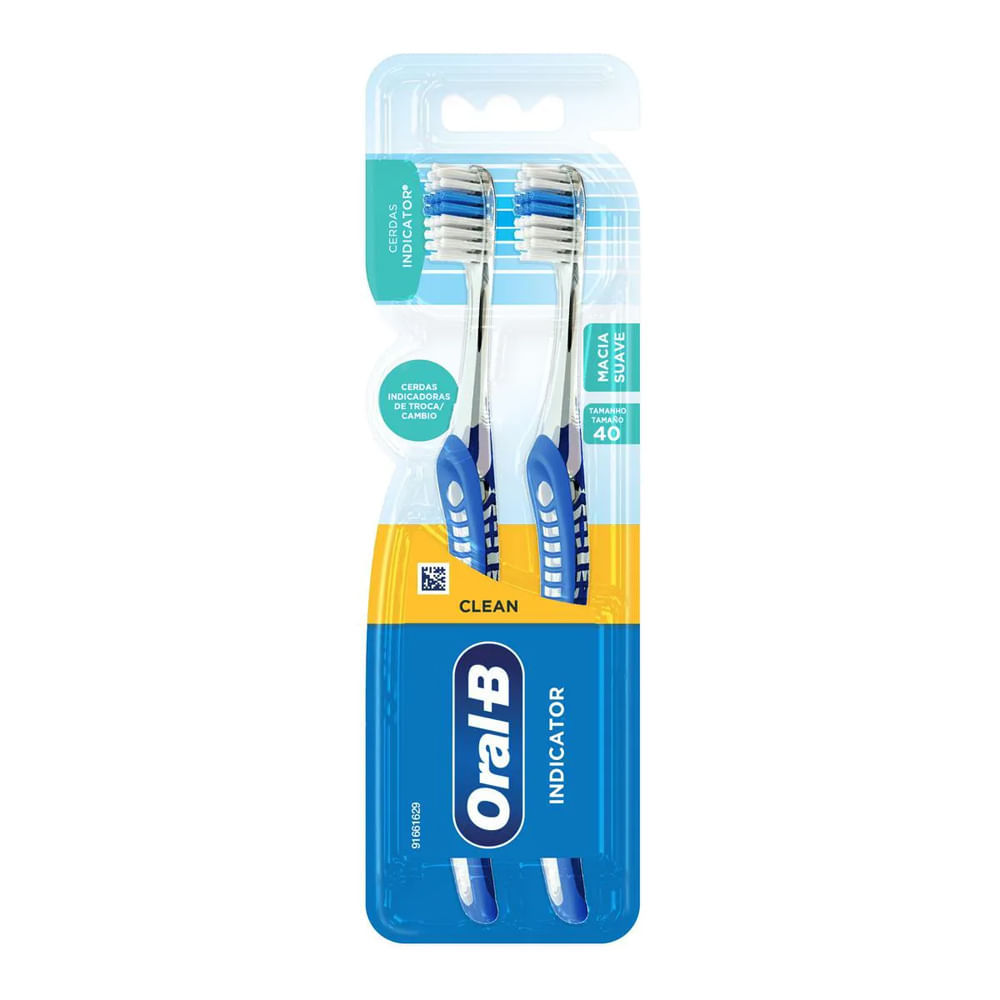 Escova Dental Oral B Indicator Clean 40 2 Unidades em Oferta na Shopee