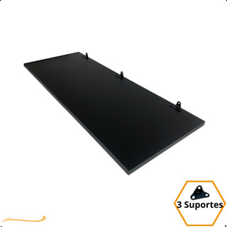 1 Prateleira Preta 80X30 Com Suporte Flutuante Mdf  Organizadora Decoração Cozinha Quarto Banheiro em Oferta na Shopee