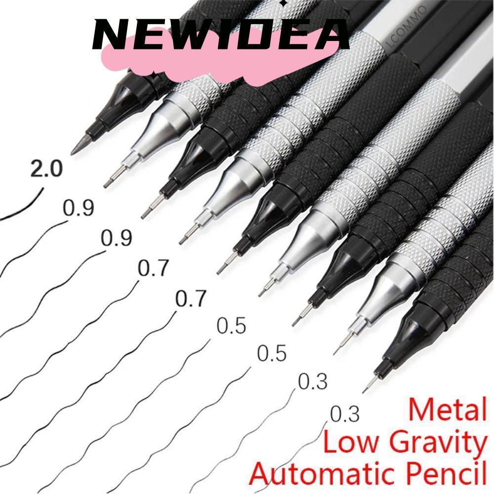 Lápis Mecânico NEWIDEA , Automático De Baixa Gravidade 0.3/0.5/0.7/0.9/2.0 Mm Móvel De Metal De Papelaria