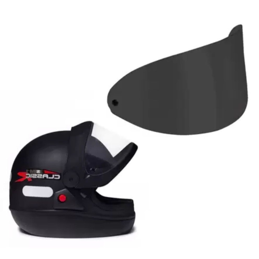 Viseira Capacete Moto Taurus-san Marino Anti Risco Fume 0.8m