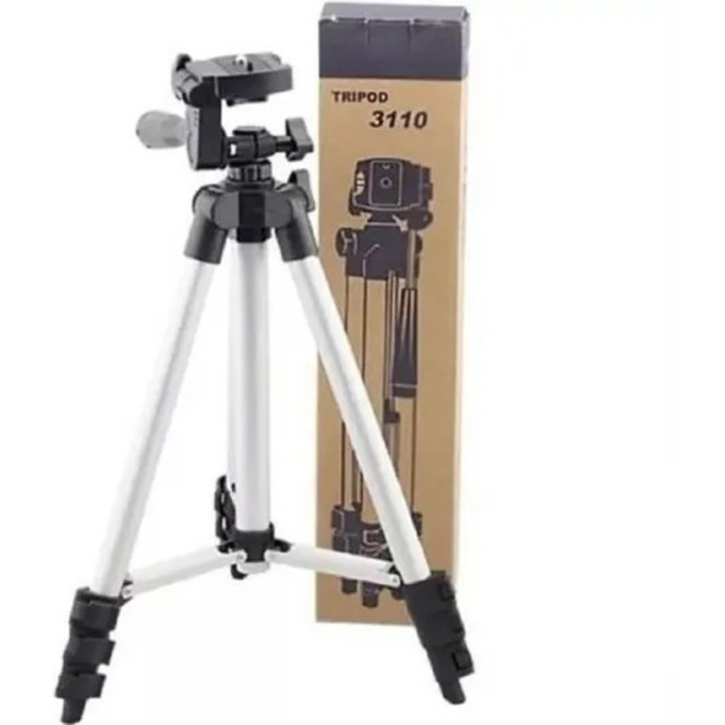 Tripé Universal Telescópico Para Câmera E Celular 1,01 M Com Nível Alumínio 3110