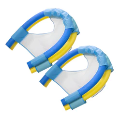 Kit 2 Cadeira Poltrona Piscina Boia Flutuar Espaguete Branco