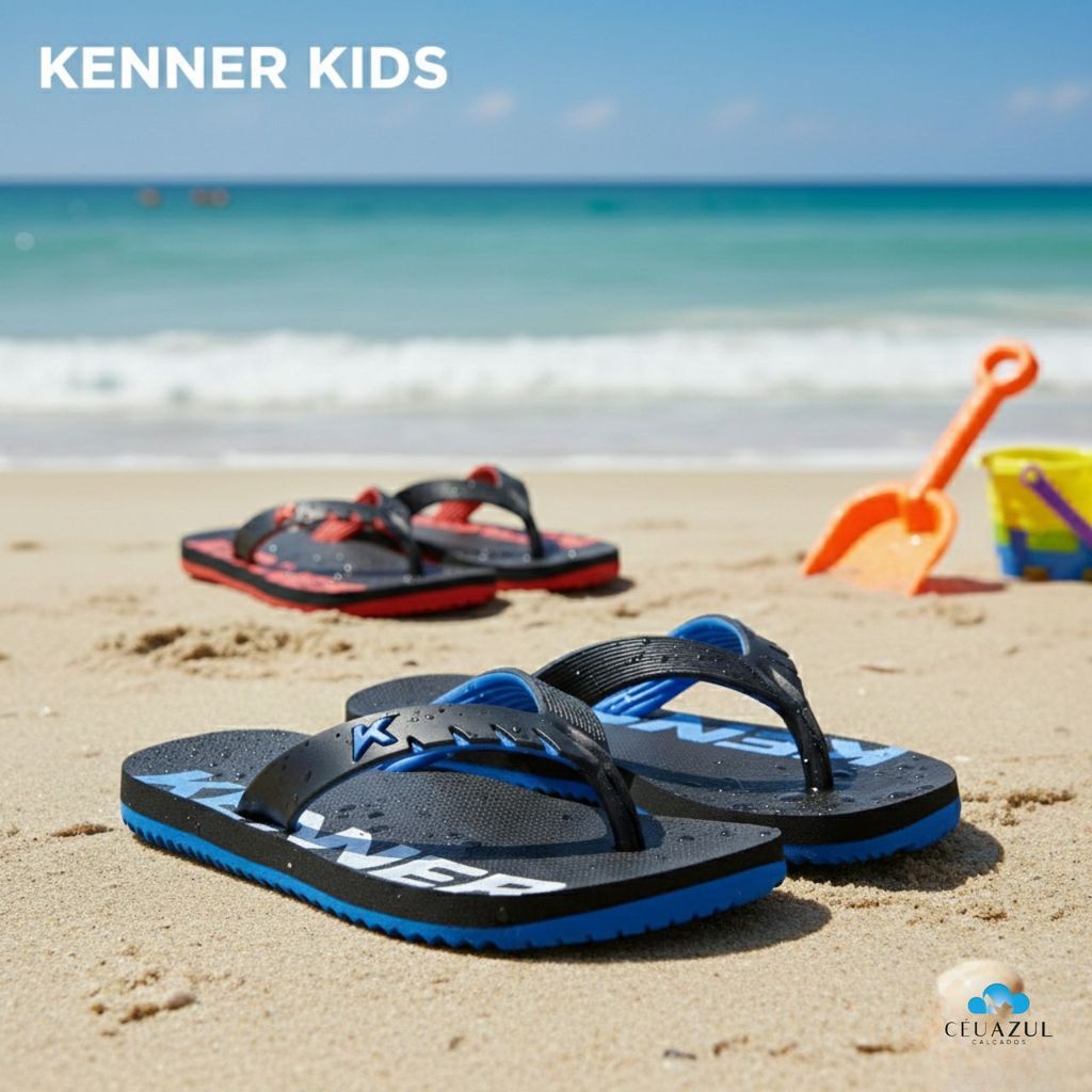 Chinelo Kenner Kids Original Masculino Infantil Conforto Resistente em Oferta na Shopee