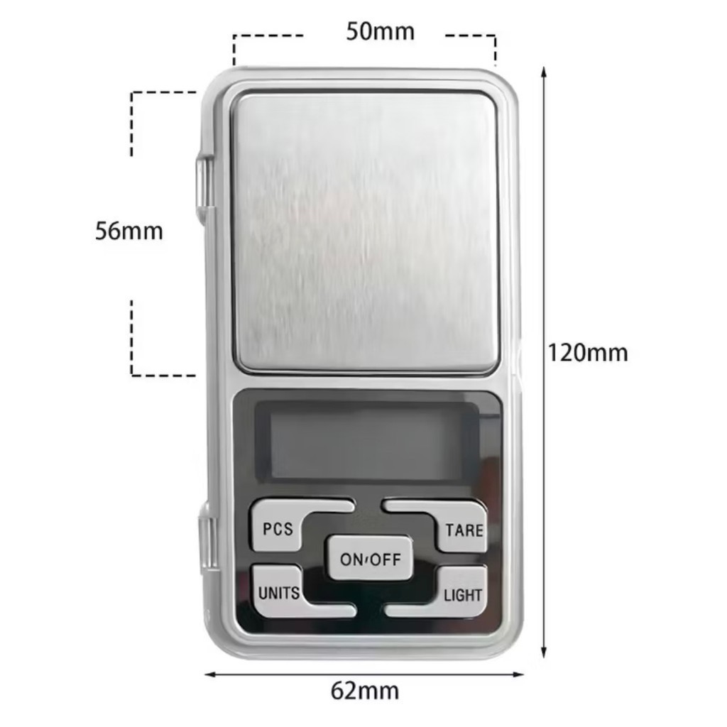 Mini Balança Digital Eletrônica De Precidão De 0.01 A 500g Capacidade  Máxima 5g Cor Prateado