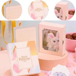 10 CARTÕES PARA BISCOITO COM VISOR CELEBRAR 5527 ( PASCOA JANGO 2026 )