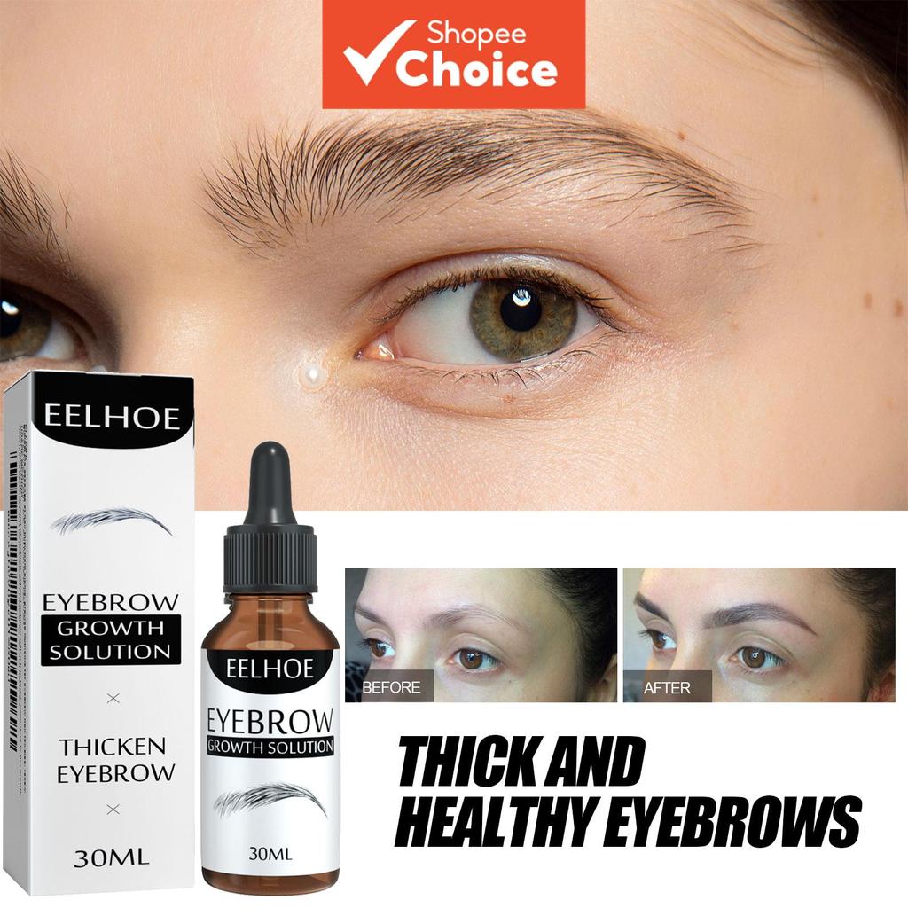 Eelhoe Solução para Crescimento de Sobrancelhas Aspecto Natural e Escuro Essência Nutritiva e Hidratante Uso Diário