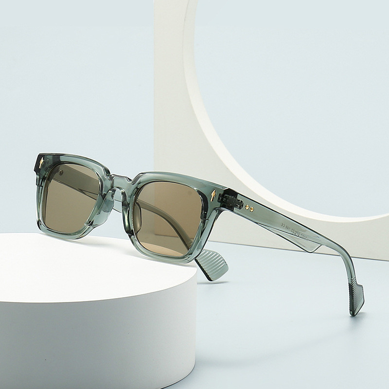 Óculos De Sol De Armação Quadrada Feminino Na Moda Para Homens Retro Punk UV400 em Oferta na Shopee