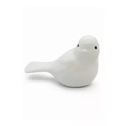 Passarinho Decorativo de Cerâmica - Branco - 7cm - 1 unidade - Rizzo
