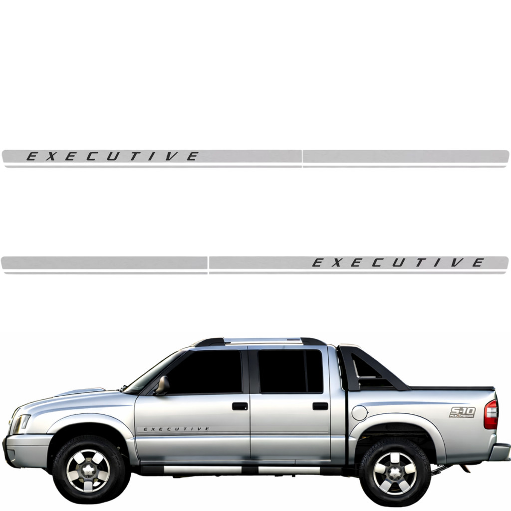Par Adesivo Faixa Lateral Chevrolet S10 Executive 2009 ate 2011