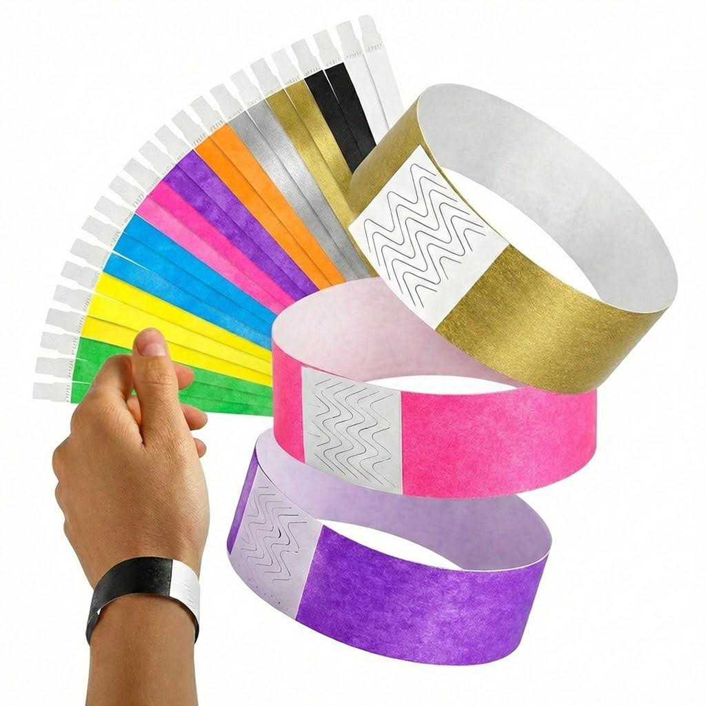Kit 100 / 200 / 300 Pulseiras de identificação para Eventos Festas Shows Baladas Aniversários Casamentos ID Tag em Oferta na Shopee