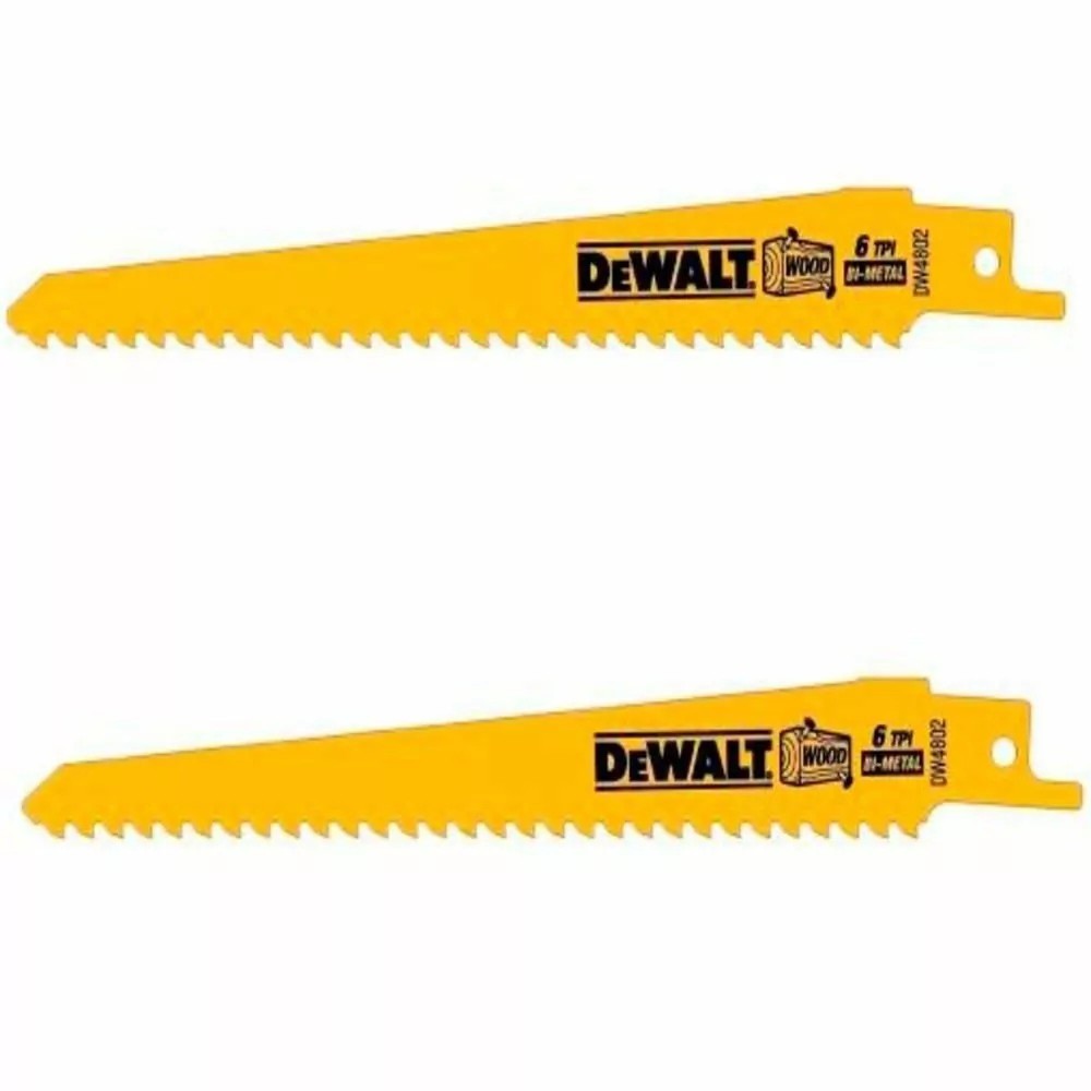 Cartela de lâmina de serra sabre 6" 6 dentes com 2 peças - DW-4802-2 - Dewalt