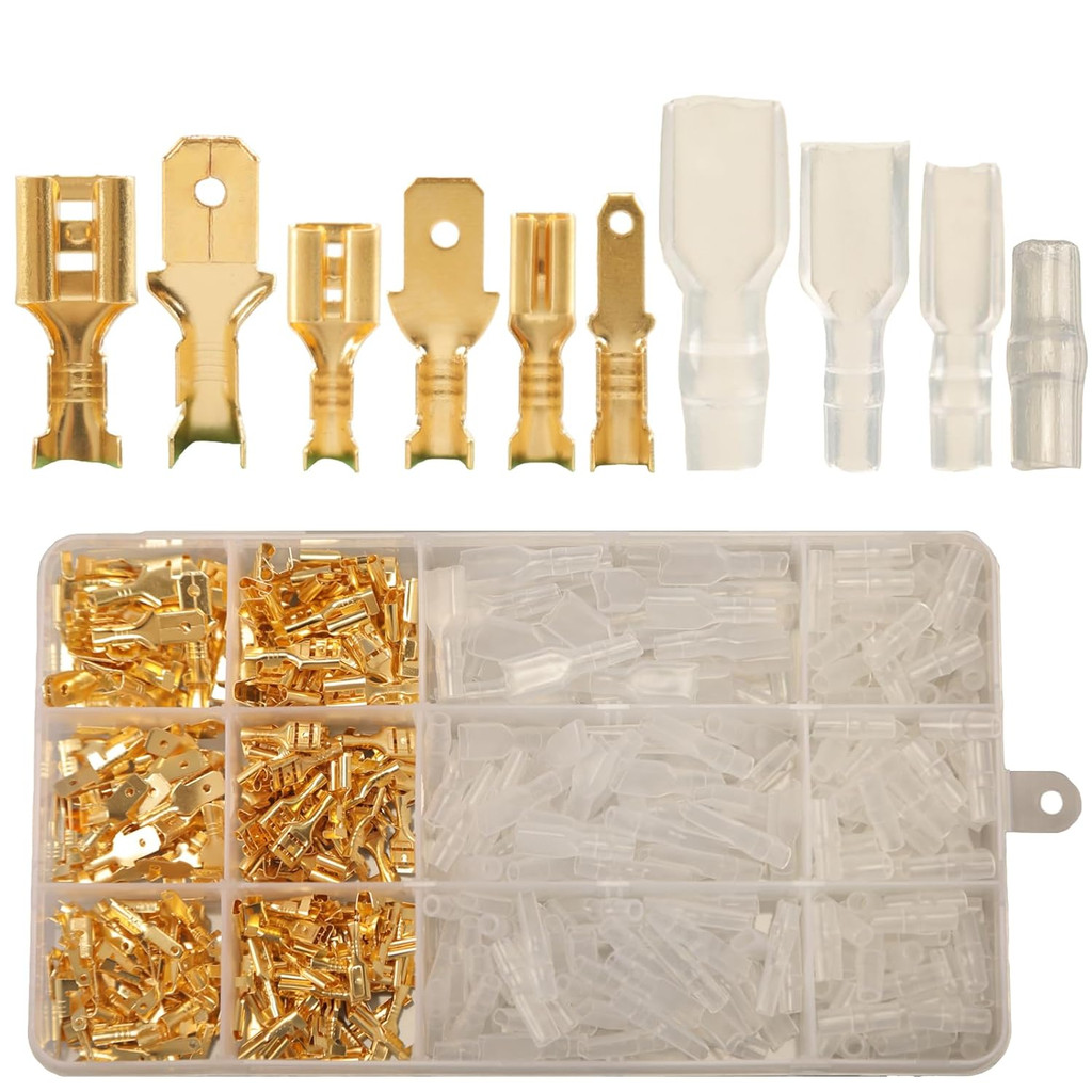 Kit 1050/135pçs Conector Emenda Fio Macho Fêmea 2.8/4.8/6.3mm
