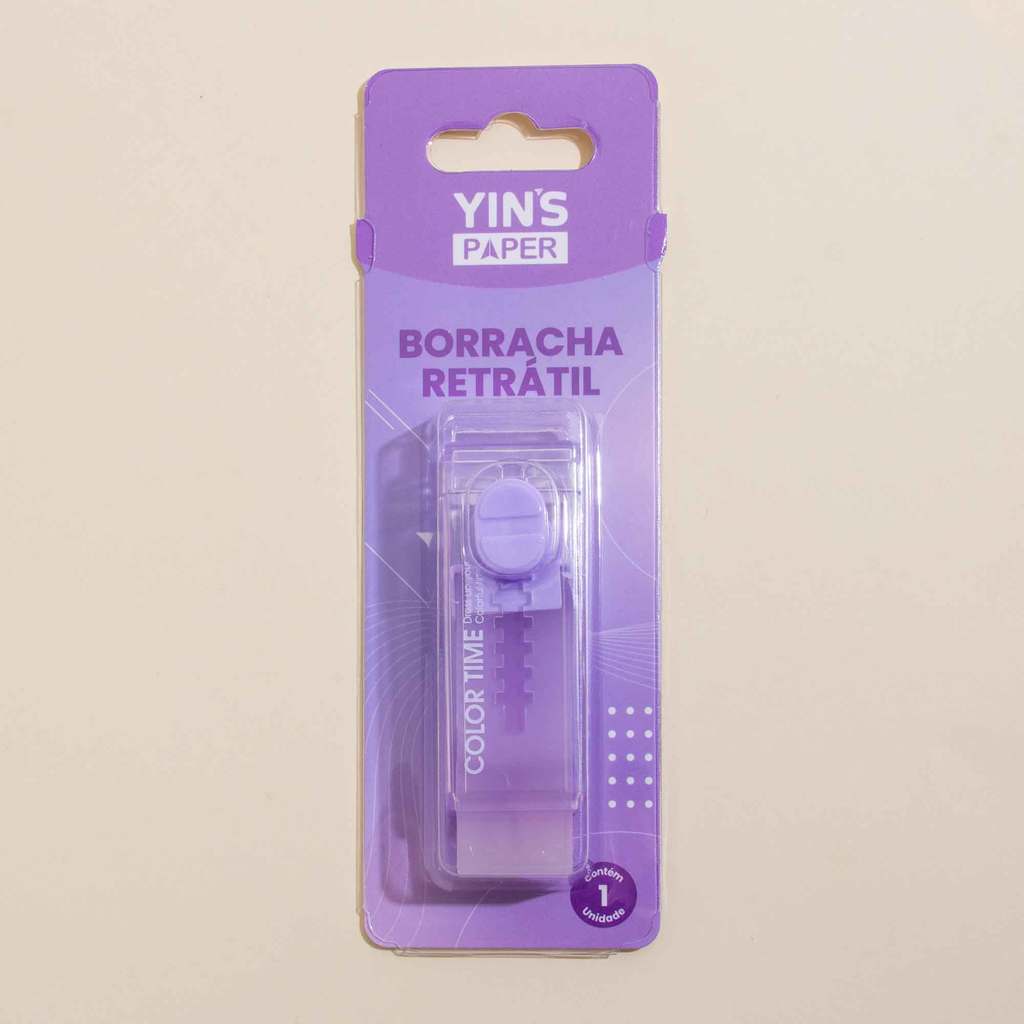 Borracha Retrátil Color Time Lilás -yin's Paper  -