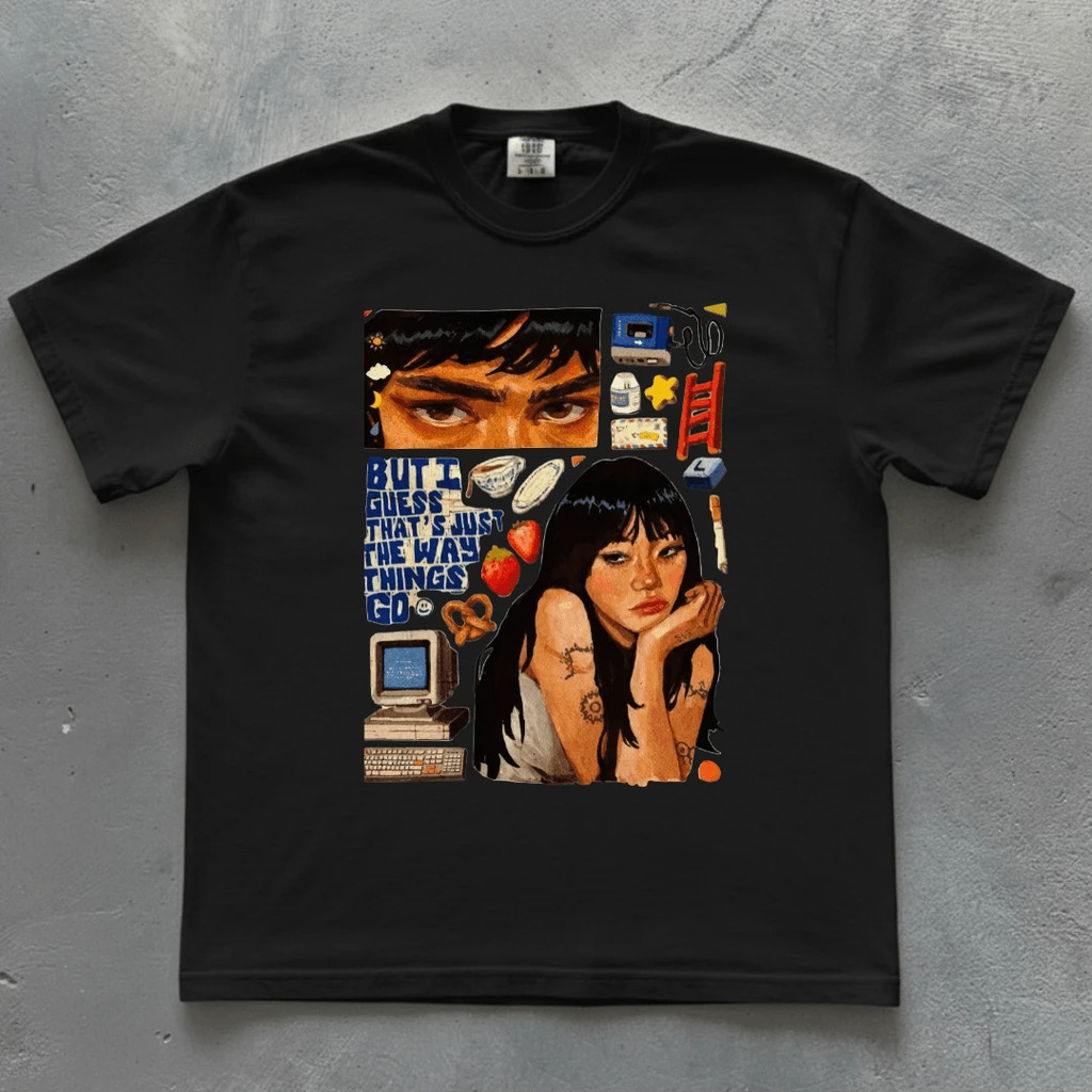 Camiseta Vintage Y2K Retrô Grunge Unissex 100% Algodão Premium ✨ Grunge Viral TikTok Anos 90 🔥