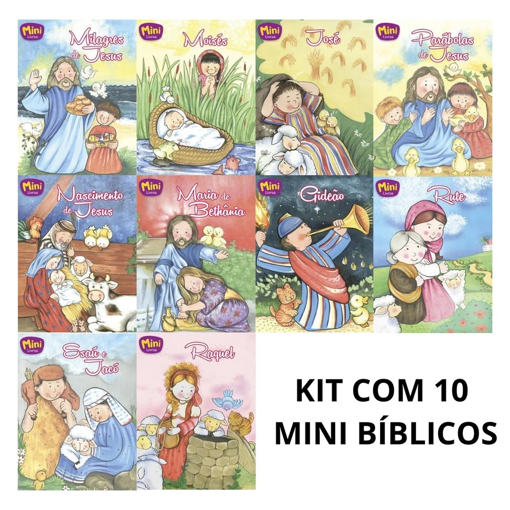 KIT com 10 Mini Bíblicos com Temas Variados | Sortidos | TODOLIVRO em Oferta na Shopee