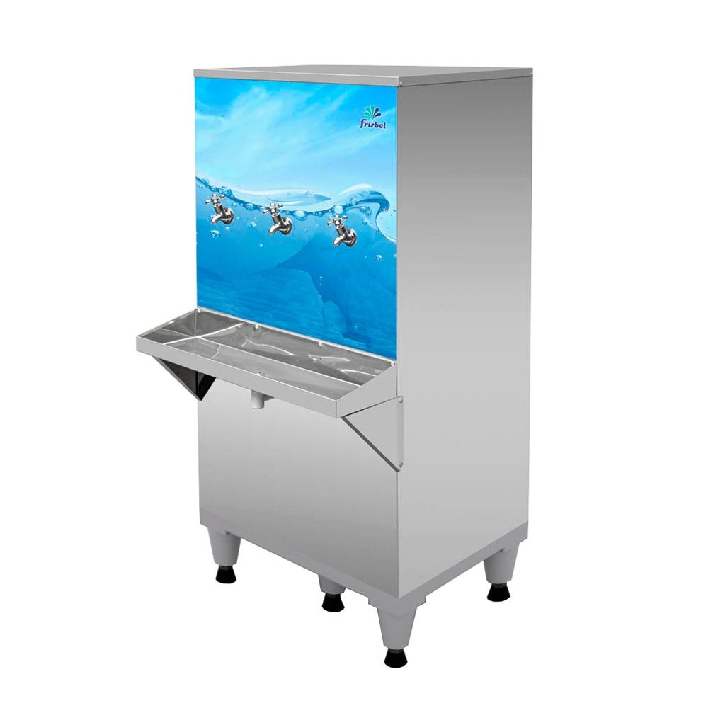 Bebedouro purificador indust. coluna 100L inox B100 Frisbel em Oferta na Shopee