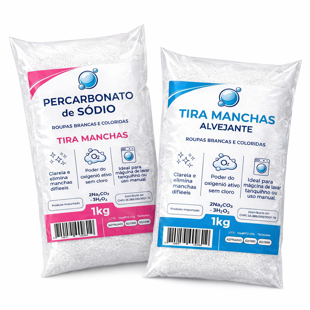 Percarbonato de sódio 1kg + Alvejante Tira manchas alvejante 1kg