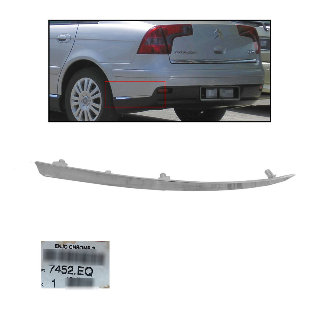 Friso Moldura Parachoque Traseiro Esquerdo Citroen C5 2005 à 2008 original