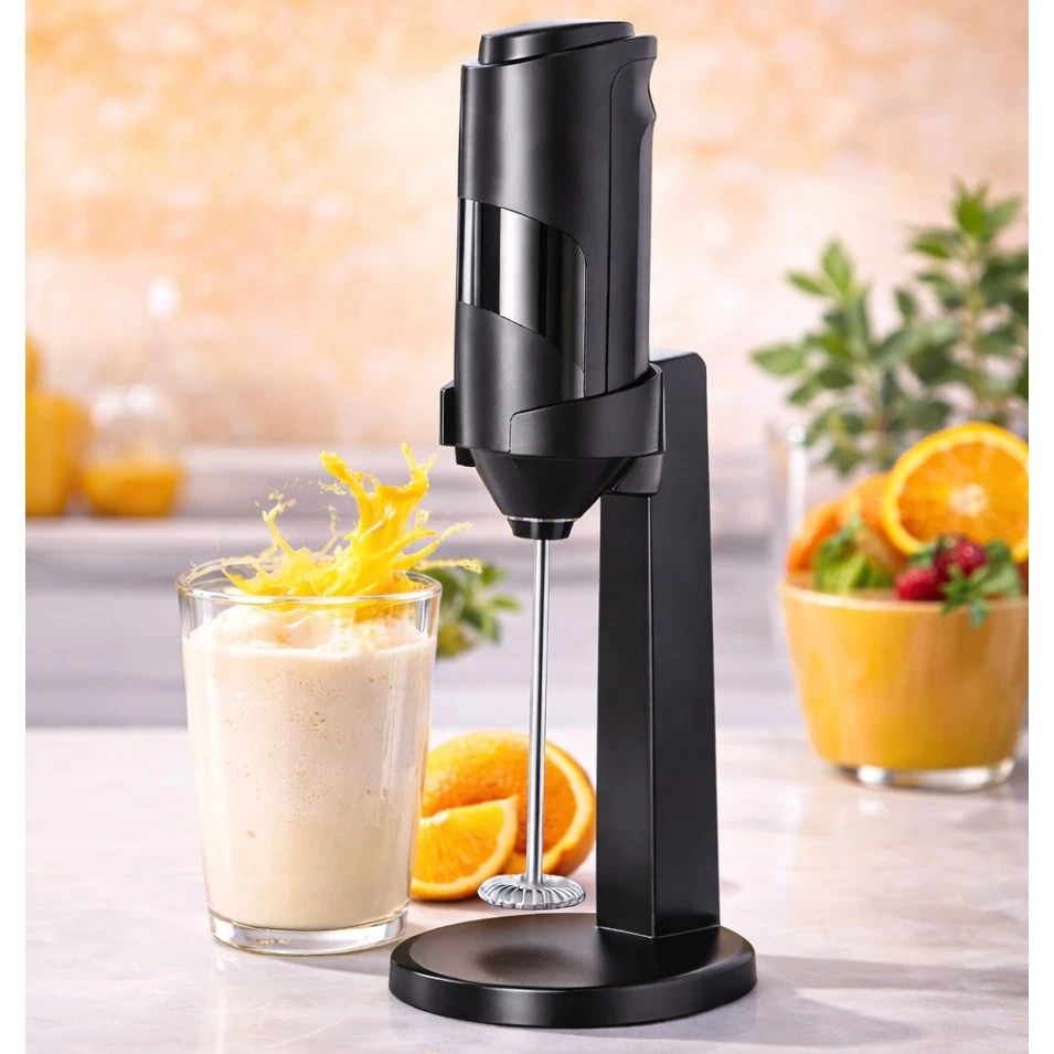 Batedor Misturador Mixer Com Suporte Elétrico para Bebidas Leite Café Clara de Ovo Bebidas Utensílios de Cozinha
