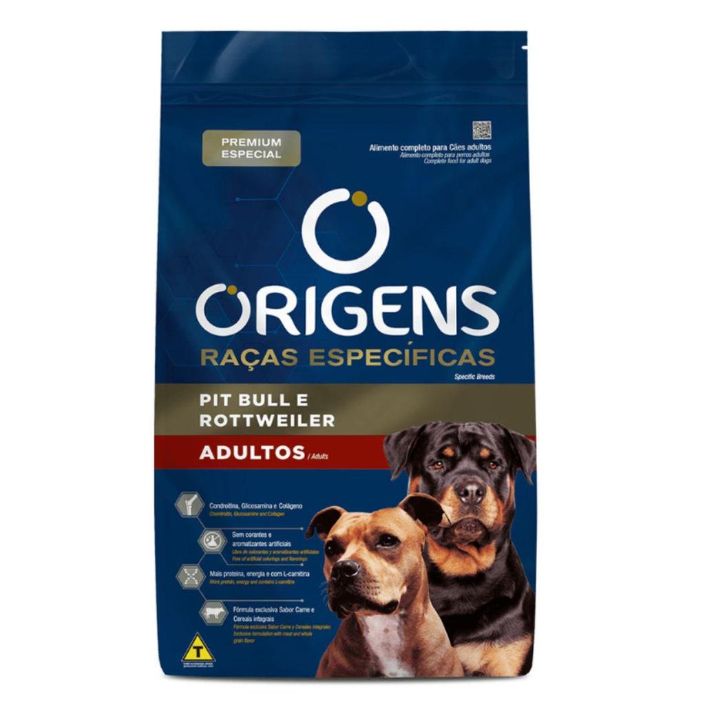 Ração Origens Raça Específica Pit Bull/Rottweiler Cães 15Kg