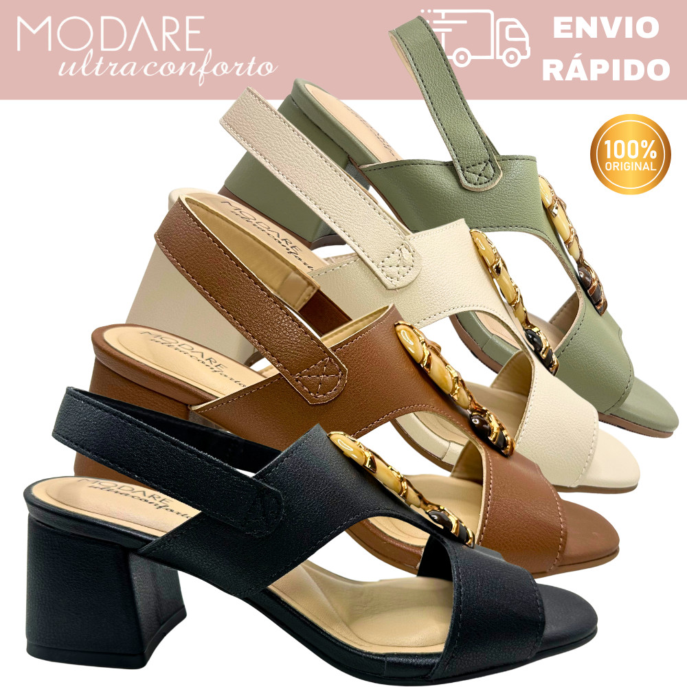 Sandália Salto Médio Modare 7172.127 em Oferta na Shopee