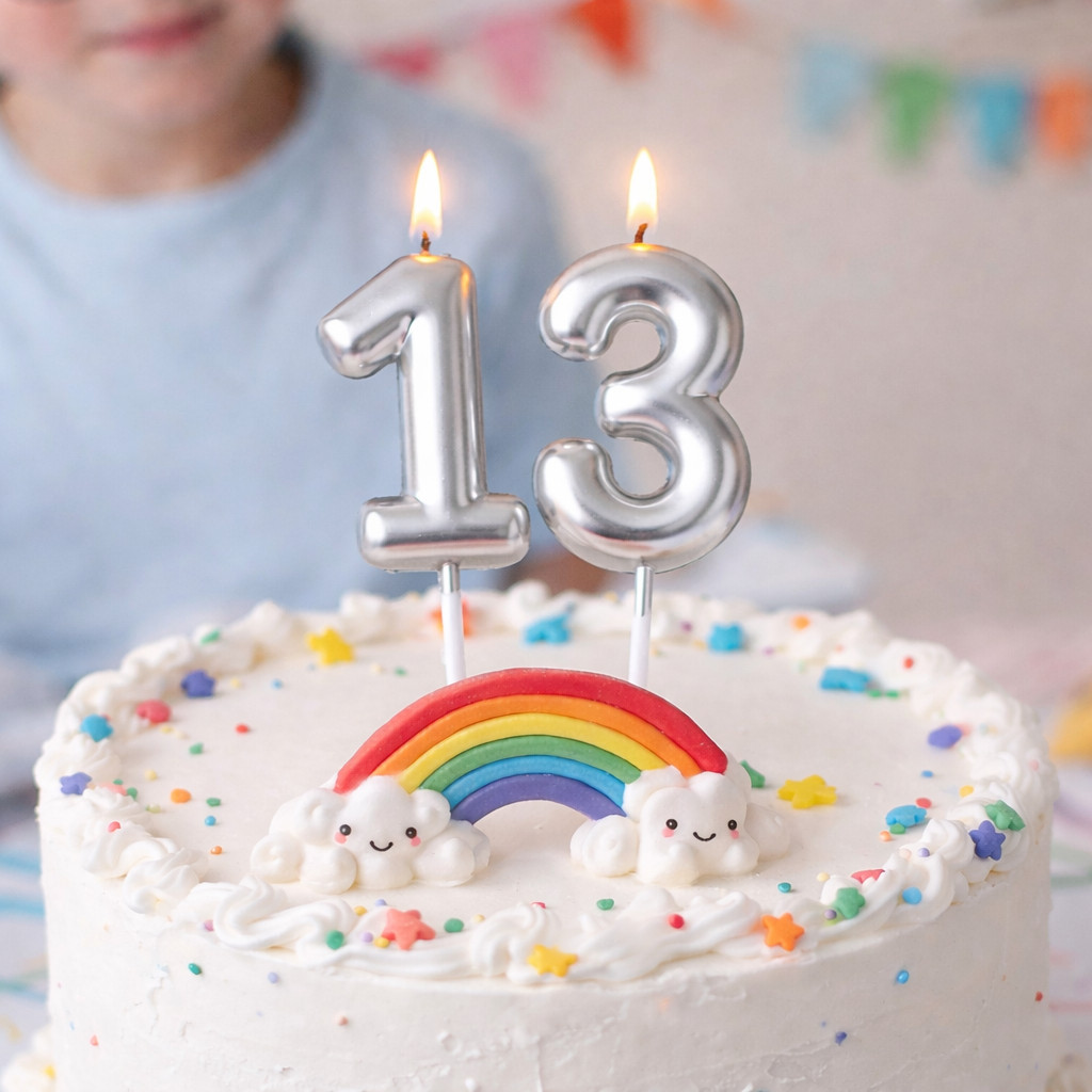 Kit 2 - Velas De Aniversario Numero Prata Decorativo de Aniversário Topo De Bolo Birthday Candle