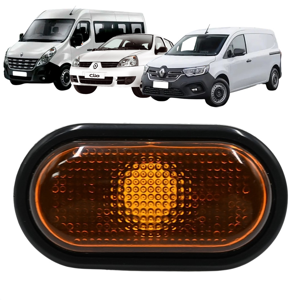 Pisca Lanterna Lateral Seta Paralama Clio Kangoo Master Ambar Moldura Preta