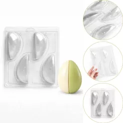 3 FORMA SILICONE OVO PÁSCOA 4 FATIAS 150 GRAMAS ESPECIAL 3 PARTES