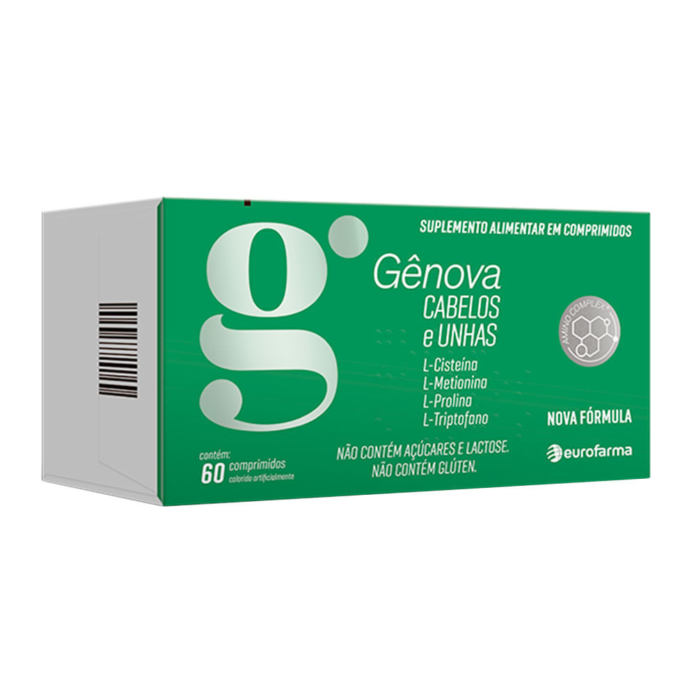 Gênova Cabelos e Unhas 60 Comprimidos em Oferta na Shopee